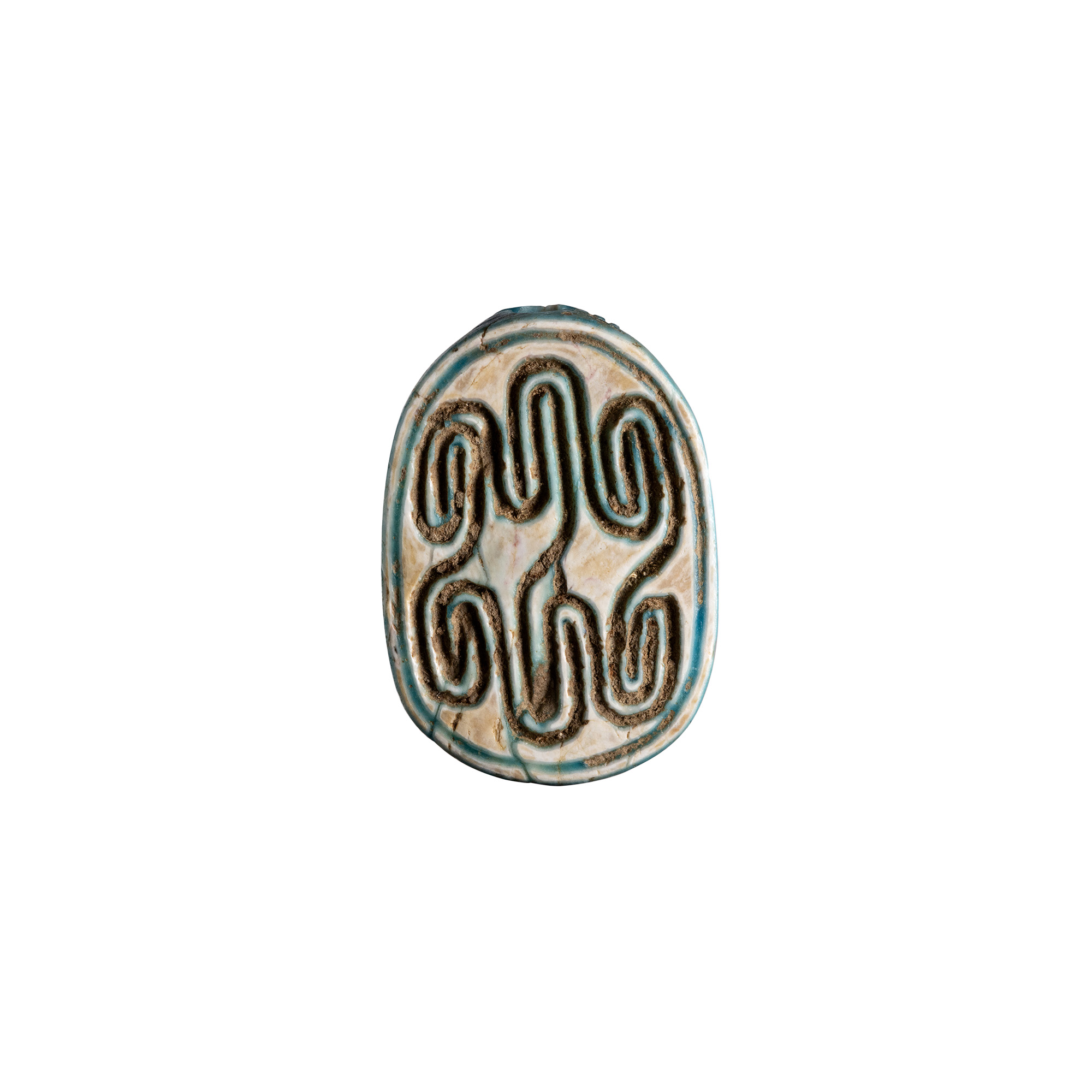 A Second Intermediate Period faience Scarab